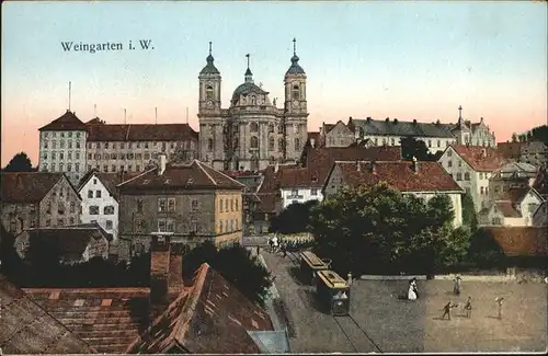 Weingarten Baden Strassenbahn Kirche