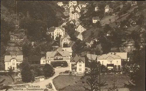 Schmilka Gesamtansicht Kat. Bad Schandau