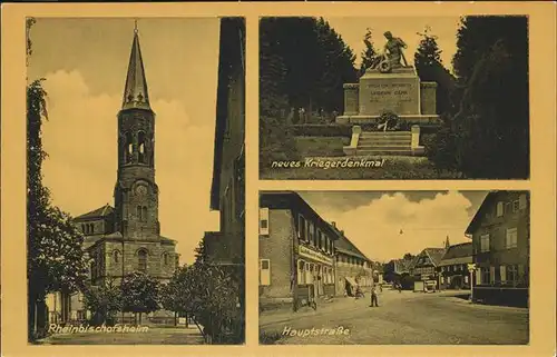 Rheinbischofsheim Kriegerdenkmal
Hauptstrasse Kat. Rheinau