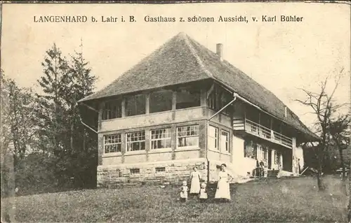 Langenhard Gasthaus zur schoenen Aussicht Kat. Lahr