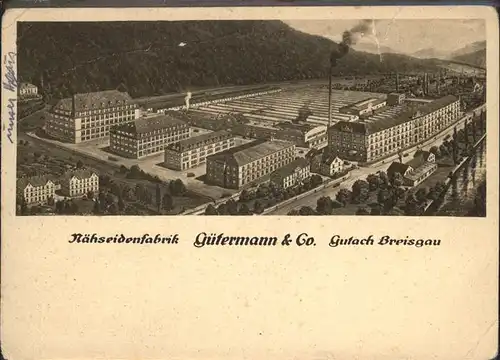 Gutach Breisgau Naehseidenfabrik Guetermann Kat. Gutach im Breisgau