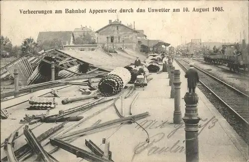 Appenweier Verheerungen nach Unwetter am 10. 8. 1905 Kat. Appenweier