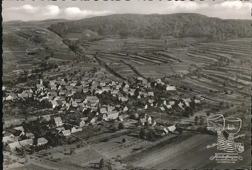 Bischoffingen Fliegeraufnahme Kat. Vogtsburg im Kaiserstuhl