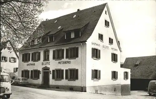 Opfingen Gasthaus Blume Metzgerei Kat. Freiburg im Breisgau