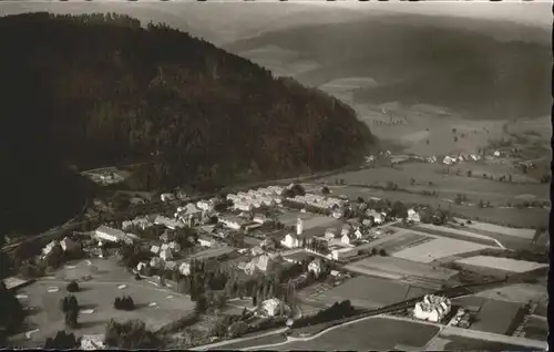 Gutach Breisgau Gasthaus Bahnhof Karl Pfaff Golfplatz Fliegeraufnahme Kat. Gutach im Breisgau