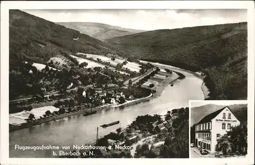 Neckarhausen Edingen Luftbild Pension Lamm / Edingen-Neckarhausen /Heidelberg Stadtkreis