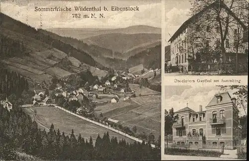Wildenthal Eibenstock Drechslers Gasthof Auersberg Kat. Eibenstock