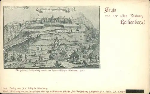 Rothenberg Odenwald oesterreichischen Blockade 1703, Festung / Rothenberg /Odenwaldkreis LKR