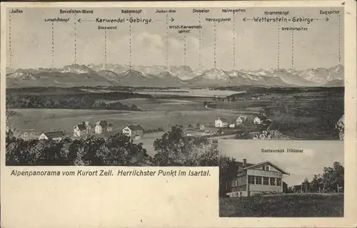 Zell Allgaeu Isartal Wetterstein Gebirge Karwendel-Gebirge Kat. Eisenberg