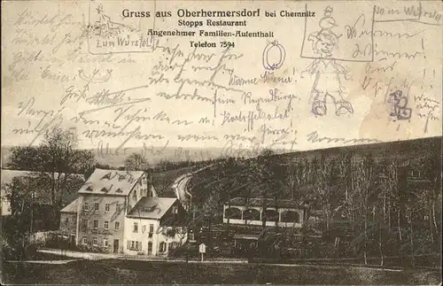 Oberhermersdorf Stopps Restaurant Kat. Chemnitz