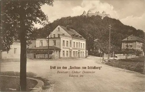 wx58894 Augustusburg Gasthaus zum Schlossberg Kategorie. Augustusburg Alte Ansichtskarten