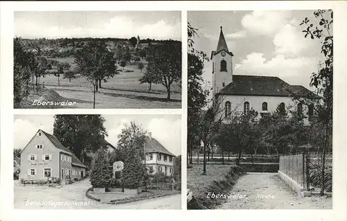 Ebersweier Kirche Kriegerdenkmal Kat. Durbach