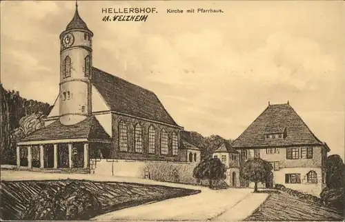 Hellershof Kirche Pfarrhaus Kat. Alfdorf