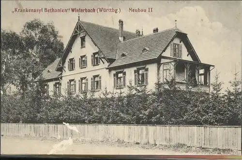 Winterbach Wuerttemberg Krankenasyl Bethanien Kat. Winterbach