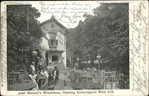 Wien Oesterreich Josef Mareschs Winzerhaus  Kat. Wien