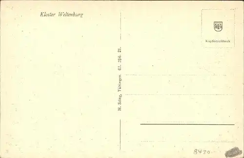 Weltenburg Kelheim Kloster Kat. Kelheim