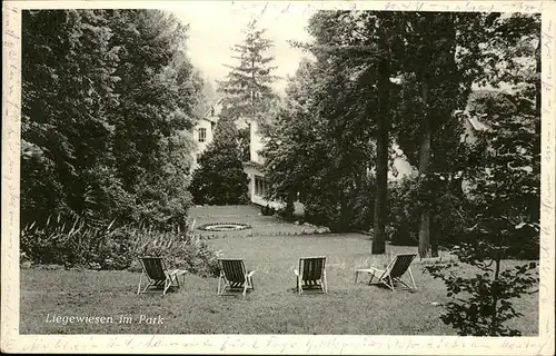 Bad Soden Taunus Erholungsheim St Elisabeth Liegewiese Park Kat. Bad Soden am Taunus