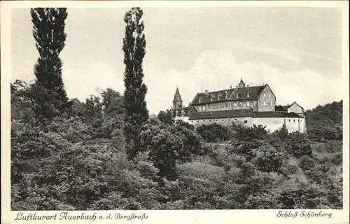 Auerbach Bergstrasse Schloss Schoenberg Kat. Bensheim