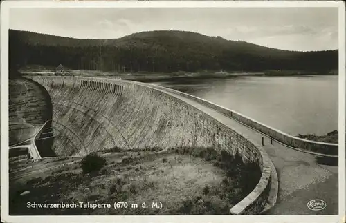 Schwarzenbachtalsperre Talsperre Kat. Forbach