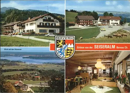 Seiseralm Chiemgau Blick Chiemsee Wappen Bayern Kat. Chiemsee