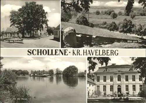 Schollene See Krankenhaus Havel Platz d. Friedens Kat. Schollene