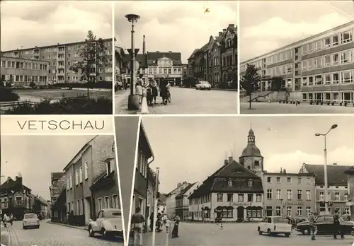 Vetschau Spreewald Marktplatz Hermann-Matern-Oberschule Bahnhofstr. Kat. Vetschau Spreewald