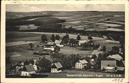 Schoenfeld Erzgebirge Sommerfrische Kat. Schmiedeberg Osterzgebirge