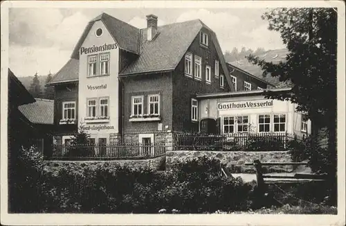 Schmiedefeld Rennsteig Pensionshaus Vessertal Bes. A. Kuehn Kat. Schmiedefeld Rennsteig