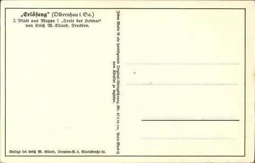 Olbernhau Erloessung Seele der Heimat Erich Eiland Kat. Olbernhau