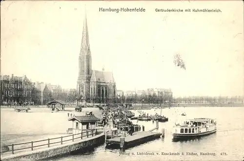 Hohenfelde Hamburg Gertrudenkirche Kuhmuehlenteich Kat. Hamburg