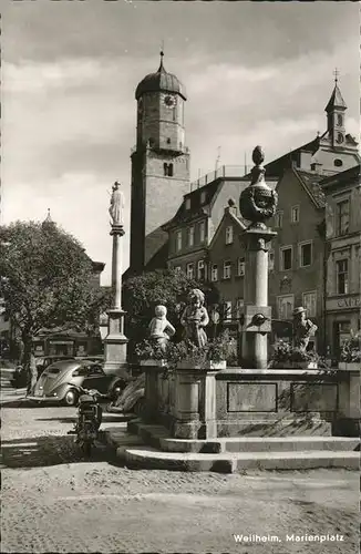 Weilheim Oberbayern Marienplatz Brunnen Kat. Weilheim i.OB