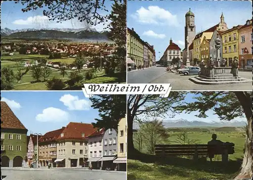 Weilheim Oberbayern Marienplatz Rathausplatz  Kat. Weilheim i.OB