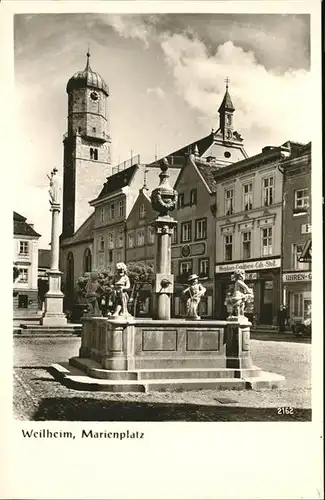 Weilheim Oberbayern Marienplatz Brunnen Kat. Weilheim i.OB