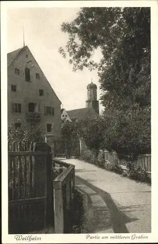 Weilheim Oberbayern Am mittleren Graben Kat. Weilheim i.OB