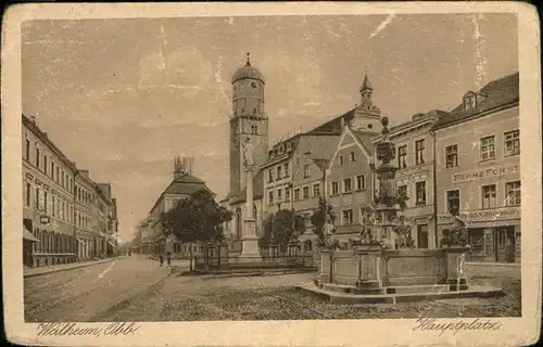 Weilheim Oberbayern Hauptplatz Brunnen Kat. Weilheim i.OB