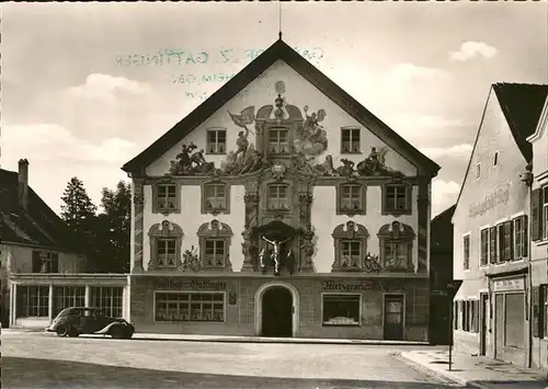 Weilheim Oberbayern Gasthof Gattinger Kat. Weilheim i.OB