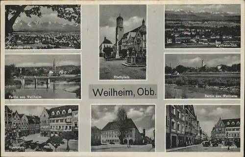 Weilheim Oberbayern Stadtplatz  Kat. Weilheim i.OB