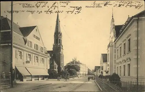 Weilheim Oberbayern Muenchner Strasse Kat. Weilheim i.OB