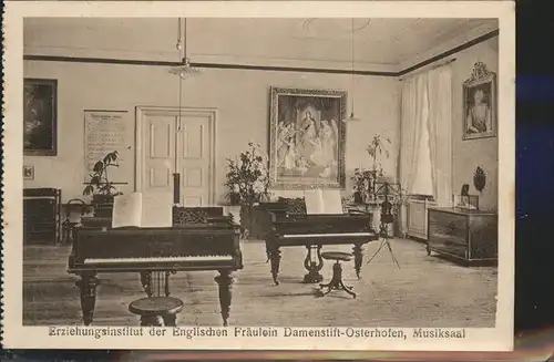 Osterhofen Bayrischzell Erziehungsinstitut der englischen Fraeulein Musiksaal Kat. Bayrischzell