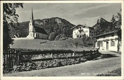 Dorf Kreuth Leonhardstein Kirche Kat. Kreuth