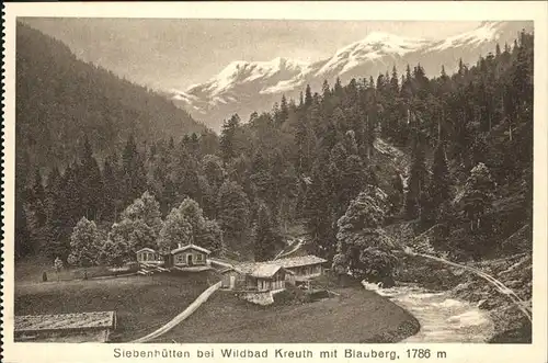 Wildbad Kreuth Siebenhuetten Blauberg Kat. Kreuth