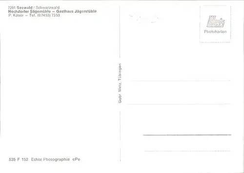 Seewald Hochdorfer Saegemuehle Kat. Seewald