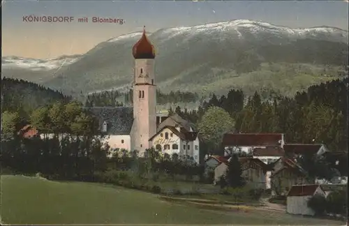 Koenigsdorf Oberbayern Kirche Blomberg Kat. Koenigsdorf