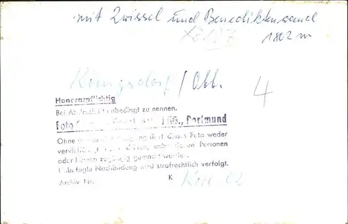 Koenigsdorf Oberbayern Gesamtansicht Zwissel Benediktenwand Kat. Koenigsdorf