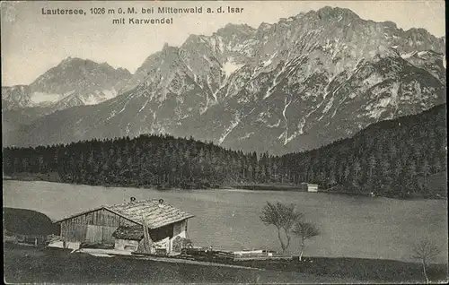 Lautersee Mittenwald Karwendel Kat. Mittenwald