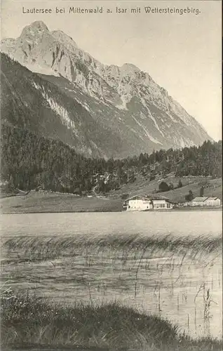 Lautersee Mittenwald Isar Wettersteingebirge Kat. Mittenwald