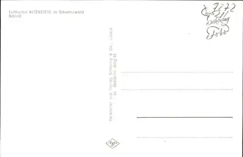 Altensteig Wuerttemberg Schloss  Kat. Altensteig
