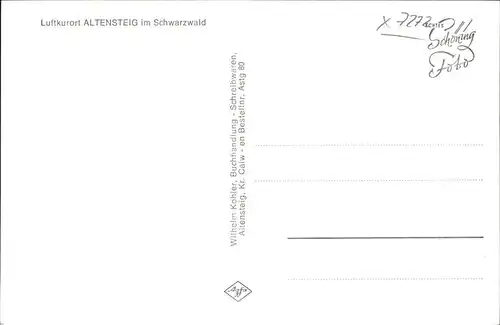 Altensteig Wuerttemberg Waldhorn  Kat. Altensteig