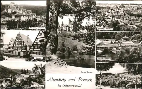 Altensteig Wuerttemberg Berneck Zeltplatz Rathaus  Kat. Altensteig