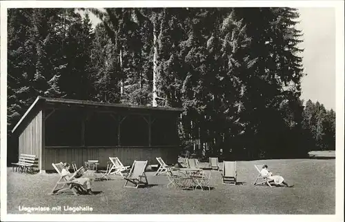 Garrweiler Gasthof Pension Hirsch Liegewiesen Liegehalle Kat. Altensteig